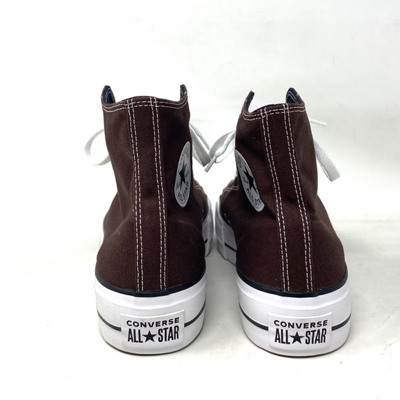 Converse Ctas Lift Platform For Women Brown Canvas Hi Shoes Custom 171209C-BWBW - Picture 7 of 10
